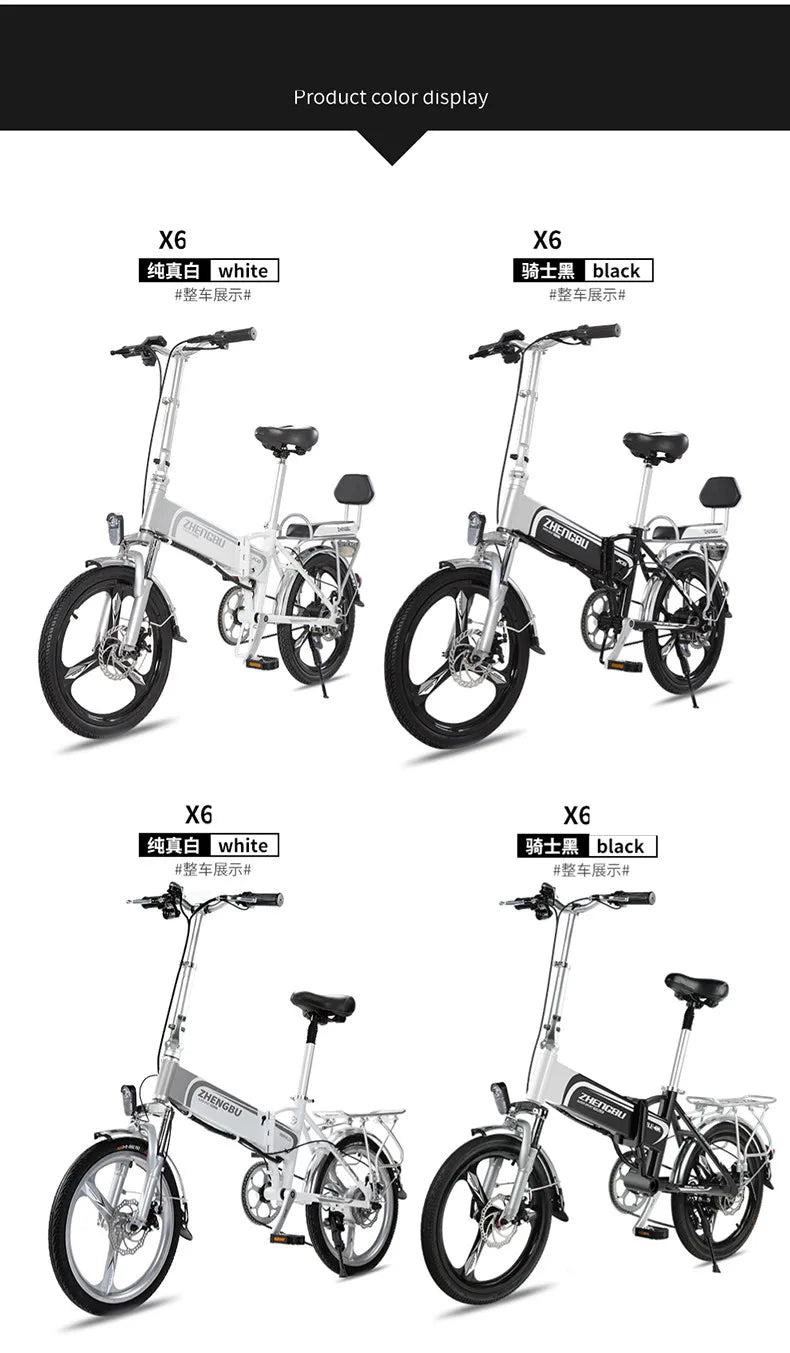 Electric Bike 16 20 inch 48V 400W Lithium Battery Mountain Electric Bike 7 Speed Electric Bicycle downhill Foldable ebike