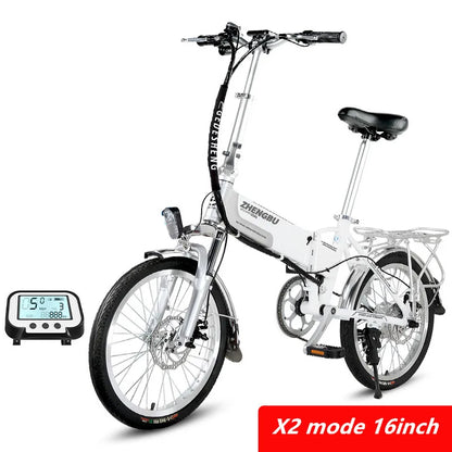 Electric Bike 16 20 inch 48V 400W Lithium Battery Mountain Electric Bike 7 Speed Electric Bicycle downhill Foldable ebike