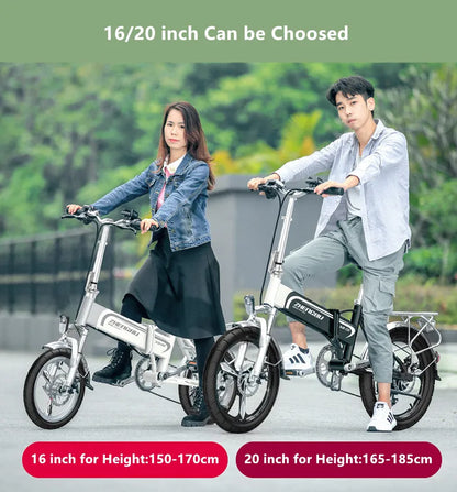 Electric Bike 16 20 inch 48V 400W Lithium Battery Mountain Electric Bike 7 Speed Electric Bicycle downhill Foldable ebike