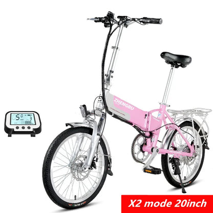 Electric Bike 16 20 inch 48V 400W Lithium Battery Mountain Electric Bike 7 Speed Electric Bicycle downhill Foldable ebike