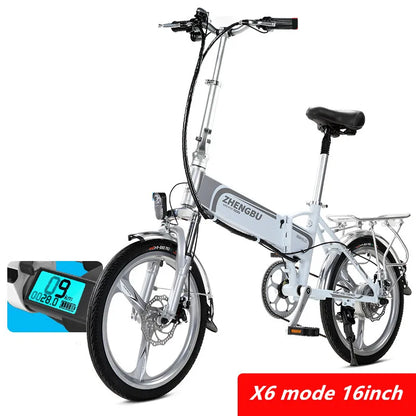 Electric Bike 16 20 inch 48V 400W Lithium Battery Mountain Electric Bike 7 Speed Electric Bicycle downhill Foldable ebike