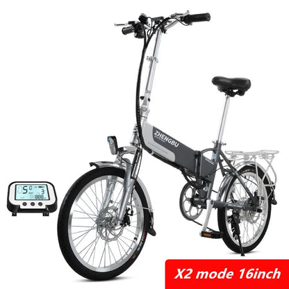 Electric Bike 16 20 inch 48V 400W Lithium Battery Mountain Electric Bike 7 Speed Electric Bicycle downhill Foldable ebike