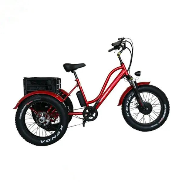 ST 26 Inch 500W48V Electric Tricycle Three Wheel E Bike  Fat Tire Elektro Bicycle Cargo Delivery Ebike 6 Speed