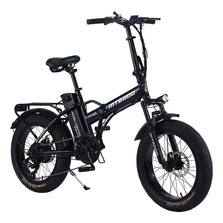 Long Range Dual Battery 20" Fat Tire Adult Mountain Electric Folding Bicycle Bike With 350w 500w 1000w Motor Folding E Bike 500w