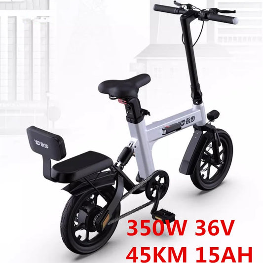 Mini foldable electric bike for parent and child, 350W, 36V, 25 km/h, range 45km, 15AH, Mobile app control