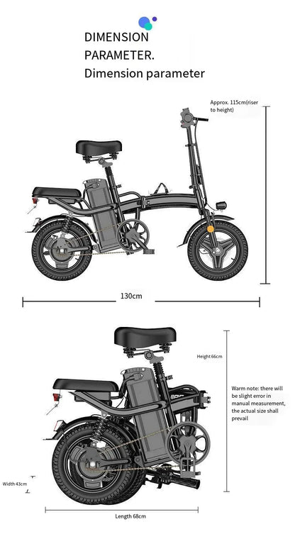 FEIVOS D001 E Bike 400W 48V 14Inch 40km/h Folding Electric Bicycle Adult Variable Speed mini Power-Assisted Bicycle