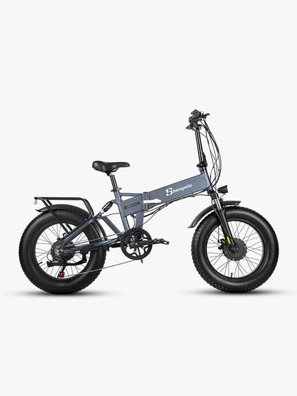 Shengmilo MX21 Electric Bicycles Dual Motor 2000W 48V21AH 26*4inch Fat Tire Mountain Ebike Folding Full Suspension Electric Bike