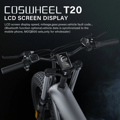 Coswheel T20 20inch Electric Bike Equipped With 1500W 48V Lithium Battery Off-road Mountain Electric Bike Adults ebike