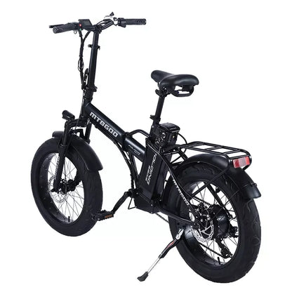 Long Range Dual Battery 20" Fat Tire Adult Mountain Electric Folding Bicycle Bike With 350w 500w 1000w Motor Folding E Bike 500w