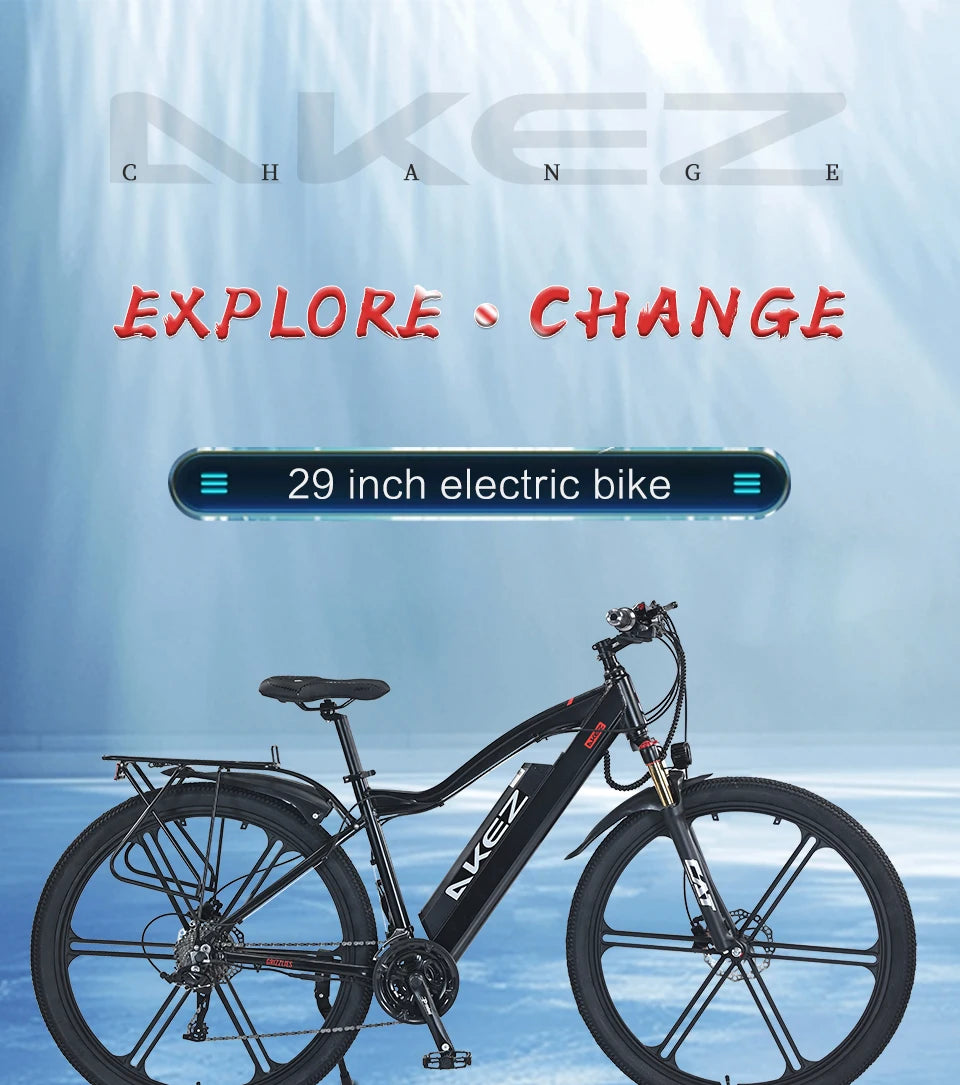 29 inch electric bike 500W brushless motor ebike 48V13ah lithium battery Power bike, aluminum alloy MTB