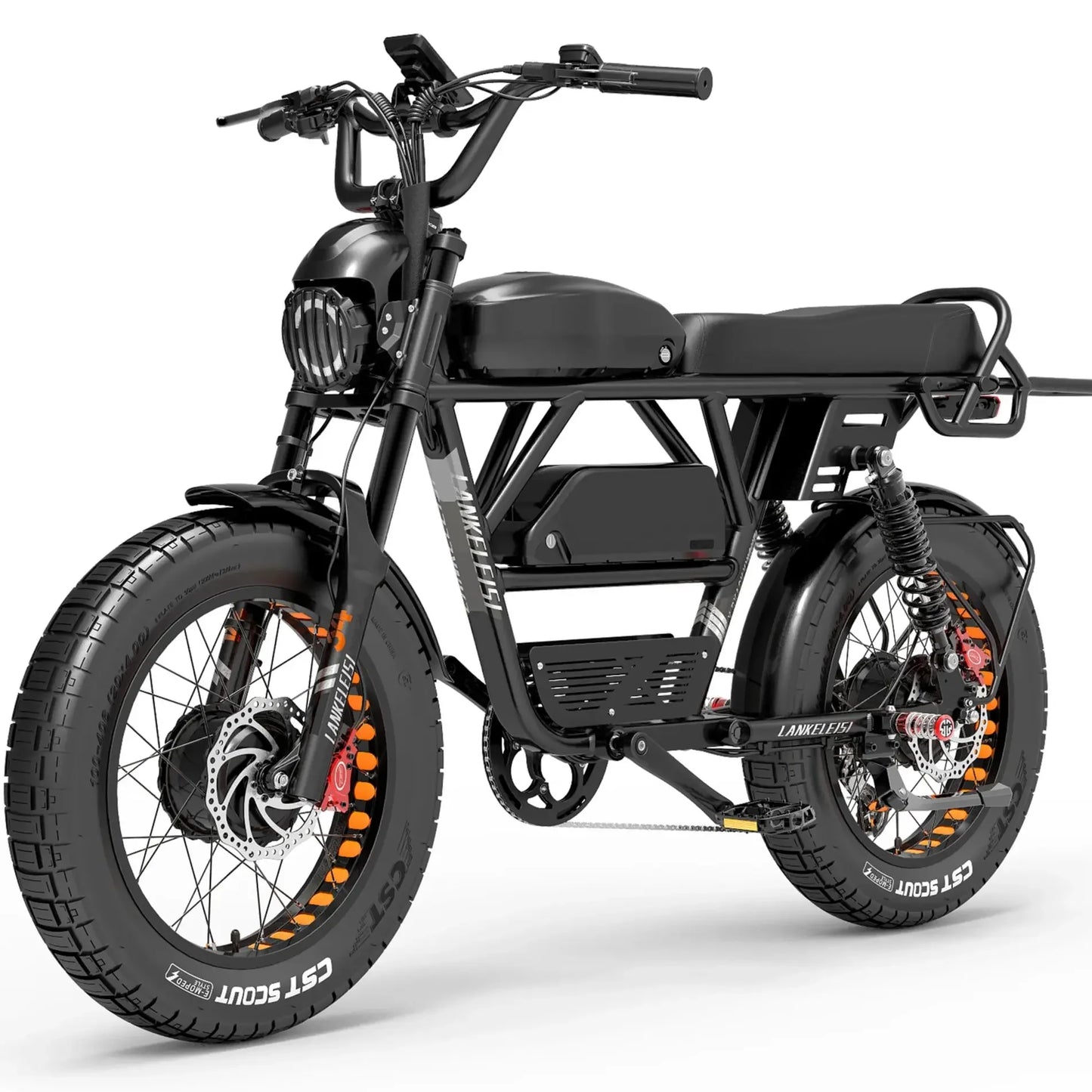 Electric Bike Adult 2000W Dual Motor 48V45AH 20*4 Inch Fat Tire Electric Bicycle Off-Road motorcycle style Full suspension Ebike