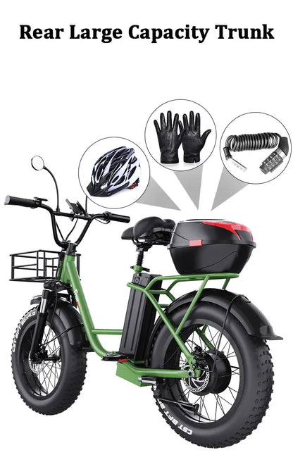 Wholesale Cargo Ebike 1000W Long Range City Ebike Fat Tire Electric Delivery Bike E Bicycle