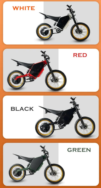 Fast 120 KMH Electric Motorcycle 72V 5000W 12000W 15000W 21 Inch 50MPH Mountain Dirt Full Bike 80KMH 100KMH E Motorbikes