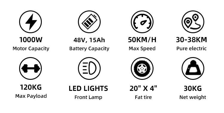 Wholesale Cargo Ebike 1000W Long Range City Ebike Fat Tire Electric Delivery Bike E Bicycle