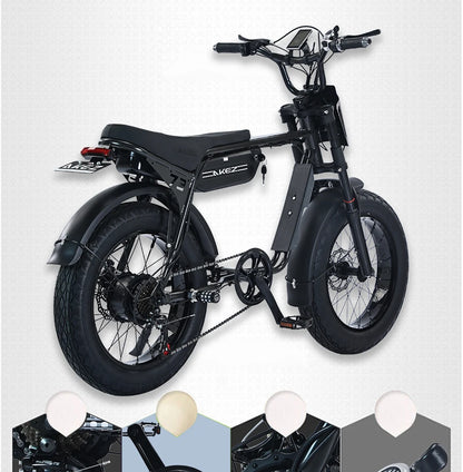 20Inch Electric Bike for Mens and Women 750W Motor 4.0 Fat Tire 48V 13AH Removable Battery Beach Snow  Ebicycle Long Range Ebike