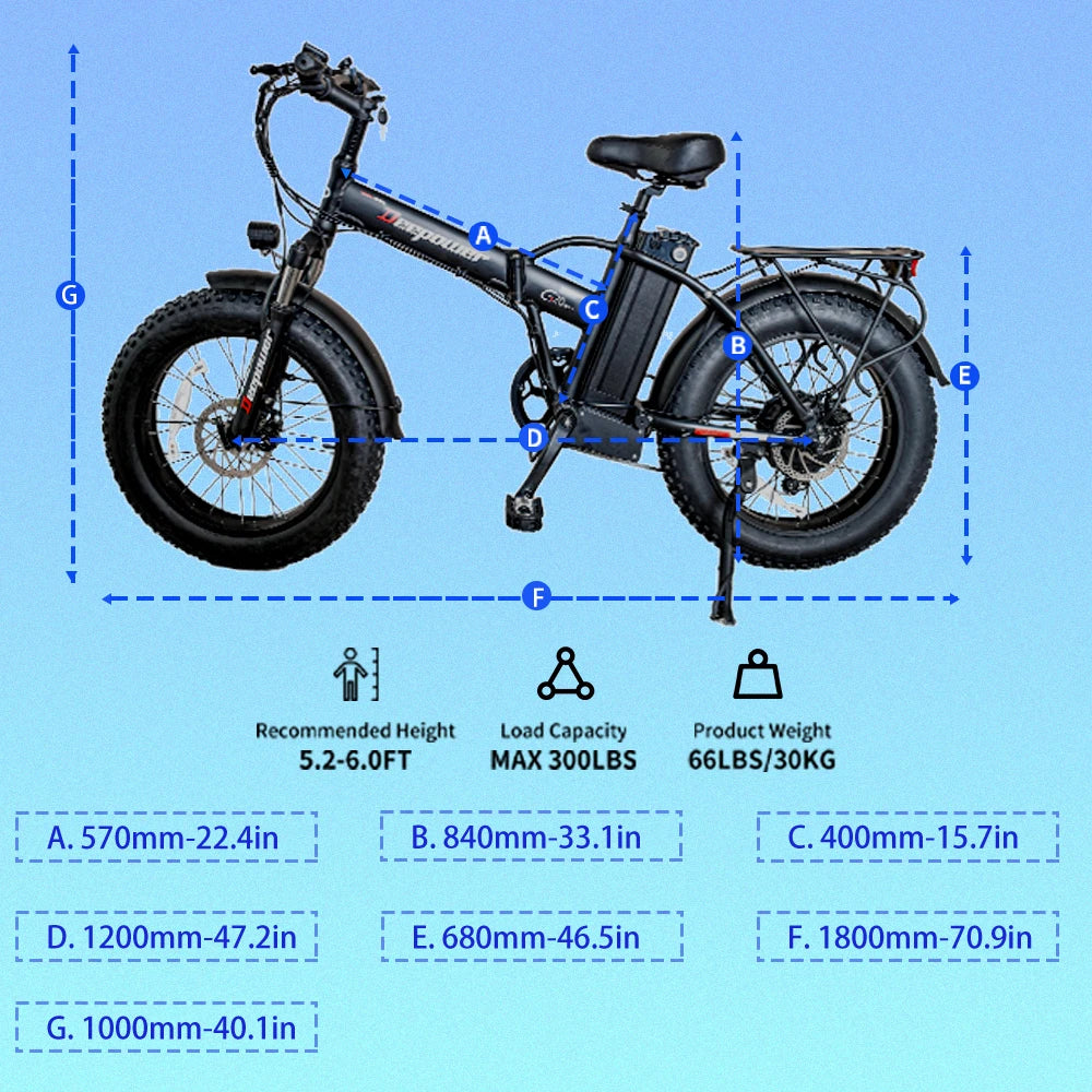 G20pro ebike 2000w 48V 25AH Electric bike 20 Inch Fat Tire Mountain Electric Bike Folding Electric Bicycle Adult electric bike