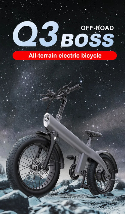 HX Q3 Adult Ebike Electric Bike Folding 750w 48V 13AH 20 inch Fat Tire Electric Bicycle Mountain Cycling Bike