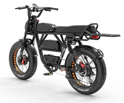 Electric Bike Adult 2000W Dual Motor 48V45AH 20*4 Inch Fat Tire Electric Bicycle Off-Road motorcycle style Full suspension Ebike