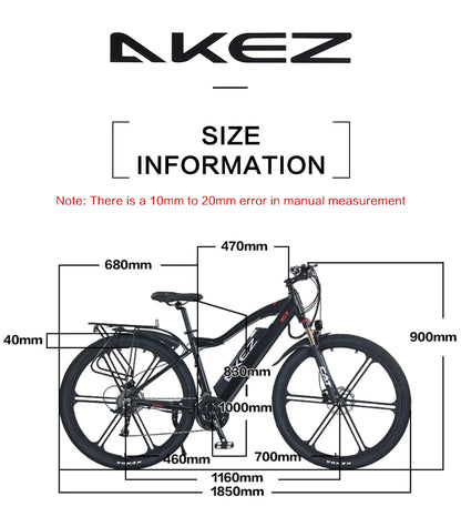 29 inch electric bike 500W brushless motor ebike 48V13ah lithium battery Power bike, aluminum alloy MTB