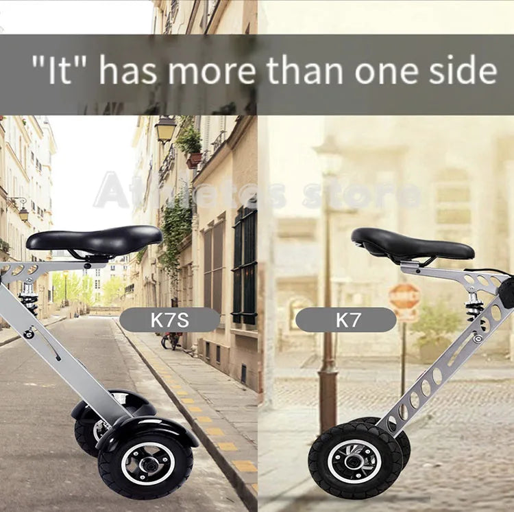 Electric Bicycle Simple Shape Mini E-Bike Three-Wheel Folding For Adult SINGLE Intelligent Bike 24V 300w Aluminum Alloy