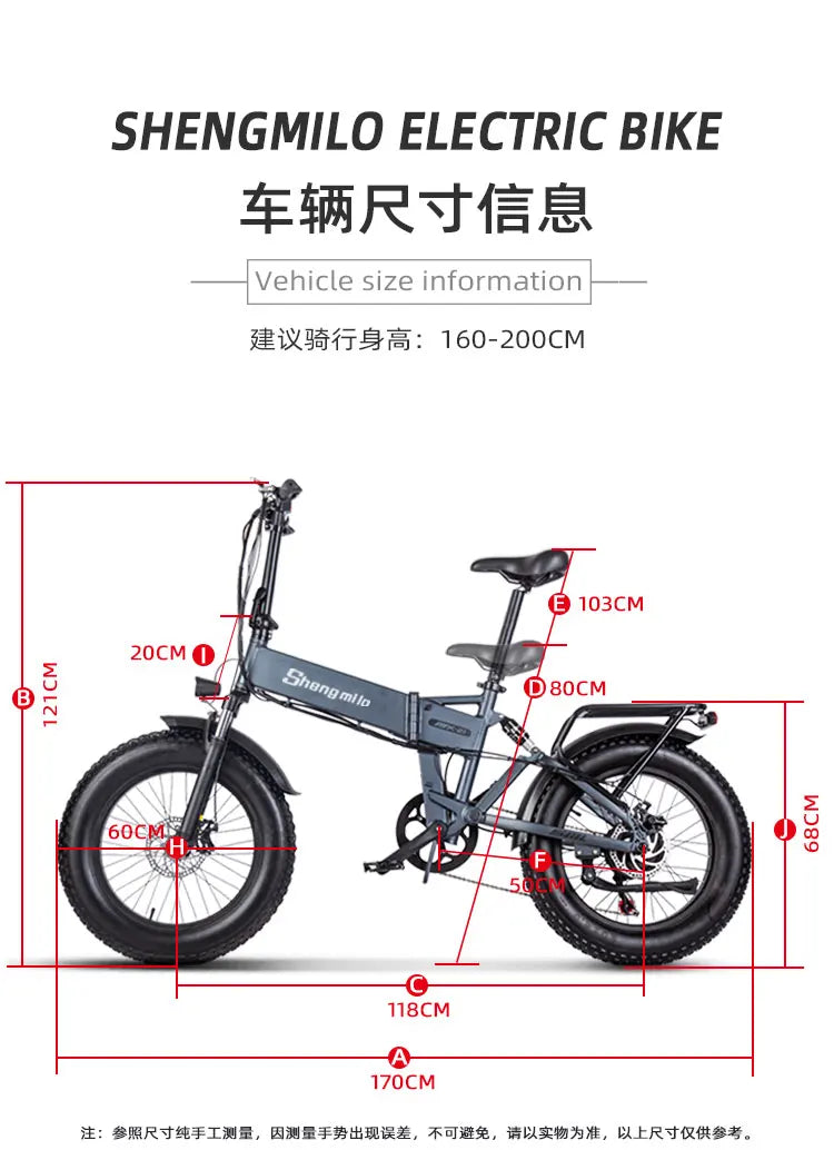 Shengmilo MX21 Electric Bicycles Dual Motor 2000W 48V21AH 26*4inch Fat Tire Mountain Ebike Folding Full Suspension Electric Bike