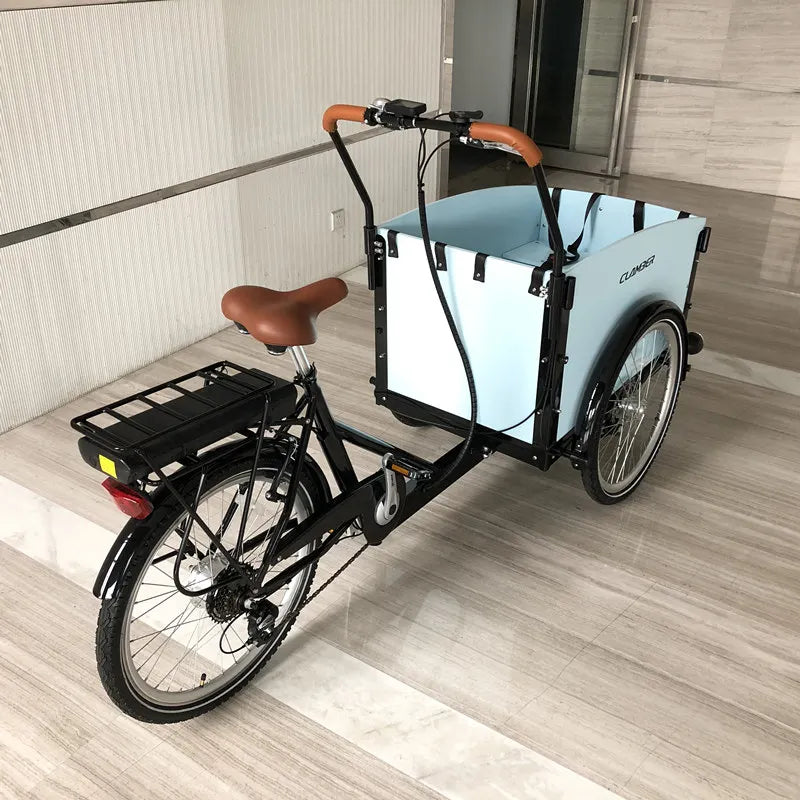 Electric 250W/500w Adult Tricycle with Open Cargo Box 36V/48v Cargo Bike