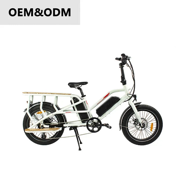 Factory Price Cargo Ebike Electric City Bike 1000W 20 Inch Fat Tire Electric Delivery Bikes