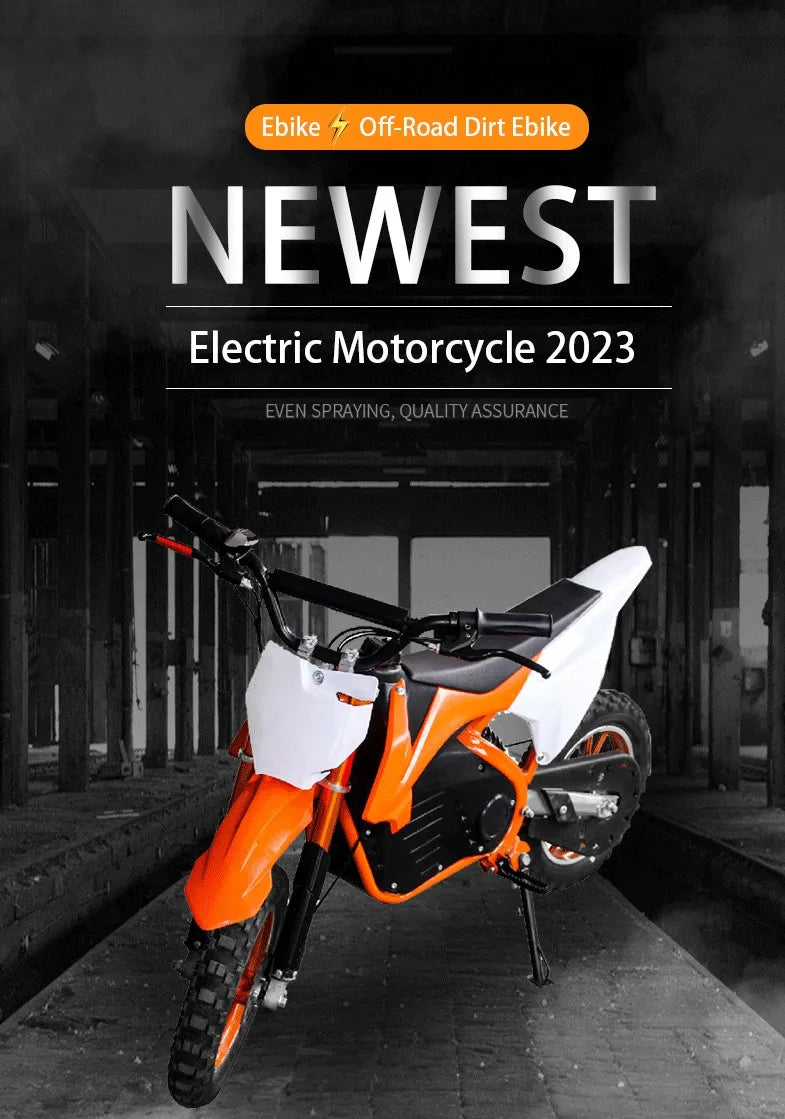 2023 Hot Sale Wear Resistance Fat Wheels 36V 500 Watt Mini Electric Dirt Bike Adult Off-road Motorcycles