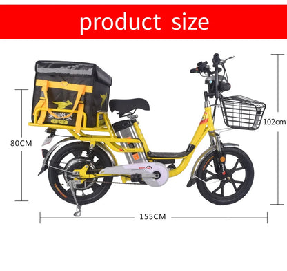 OEM 18 Inch Aluminum Alloy Electric Bike Basket E-Bike Cargo электровелосипед 350W 48V 20A Lithium Battery Electric Bicycle