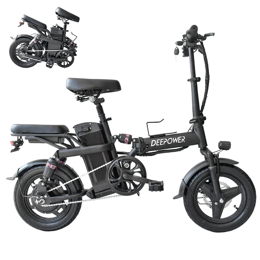 ZPW Ebike K300 400W 48V 30AH Adult Fat Tire electric bike Folding  Electric Bicycle City Commuter Electric Bike Urban Ebike