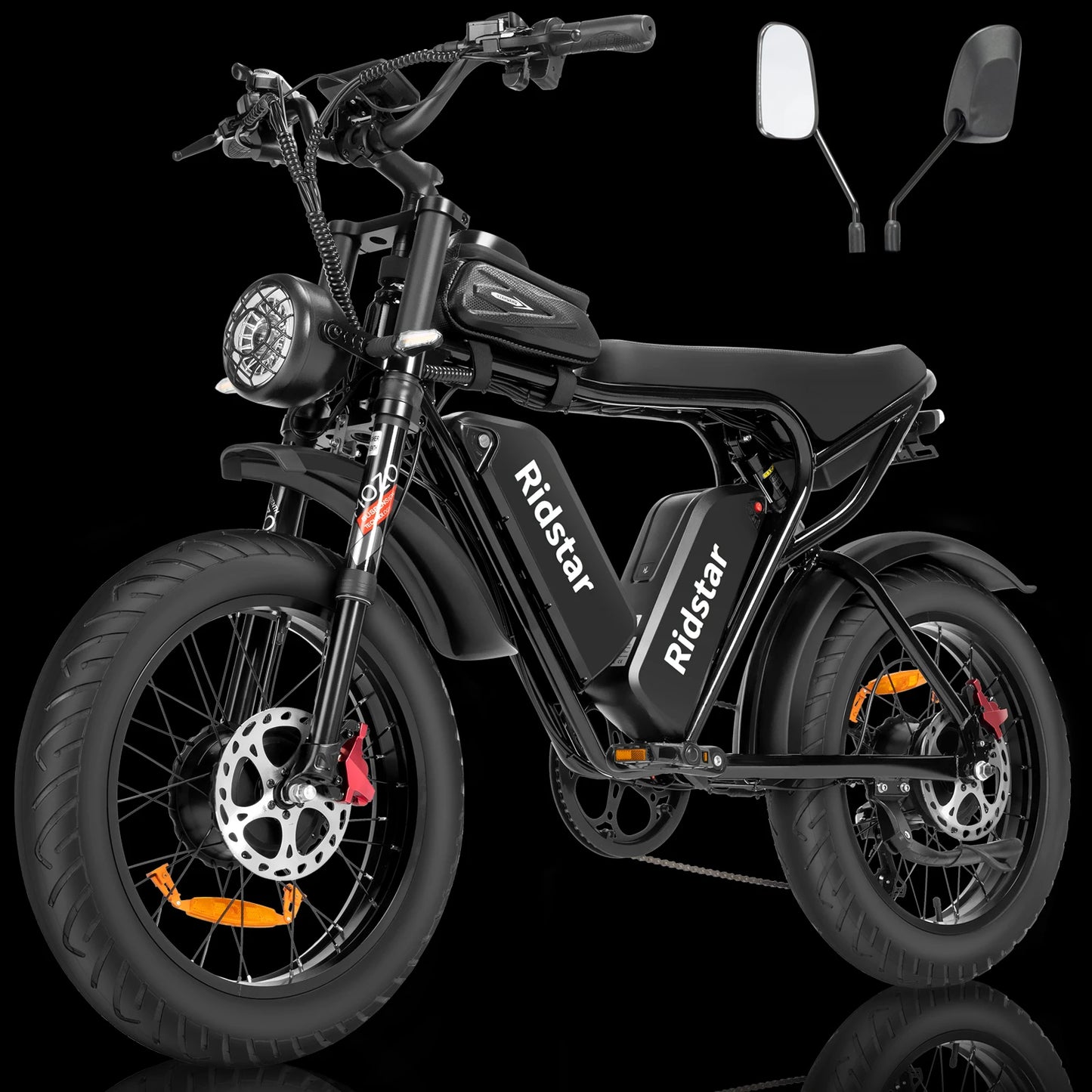 Ebike Ridstar Adults Electric Ebike 2000W Dual Motor 40AH Battery Speed 60KM/H Fat Tire Electric Bike Mountain Electric Bicycle