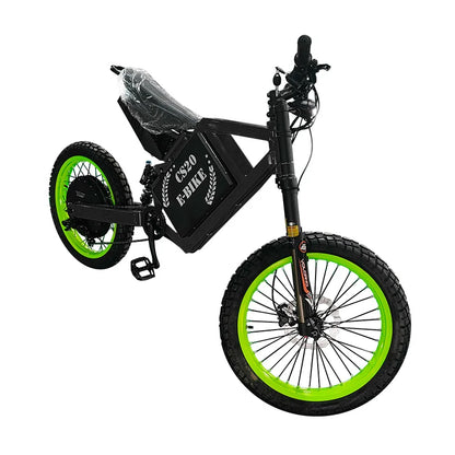 CS20 72V 12000W 8000W 5000W Fatbike Electric Dirt Bike Fast Speed 80KM/H 100KM/H 50MPH 60MPH Motorcycles Ebikes 20 Inch for Man