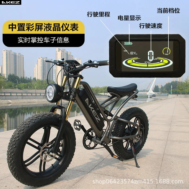 2024 Bike Mountain Beach Moped EBike Aluminum Alloy Suspension Fork Road Snowmobile for adults