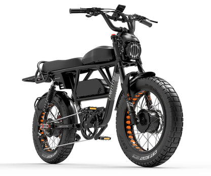 Electric Bike Adult 2000W Dual Motor 48V45AH 20*4 Inch Fat Tire Electric Bicycle Off-Road motorcycle style Full suspension Ebike