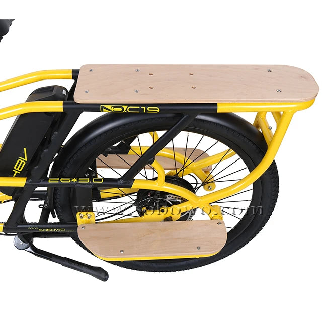 Promotion food delivery electric cargo bike long tail 48v fat tire electric cargo bicycle 500w family long tail cargo ebike