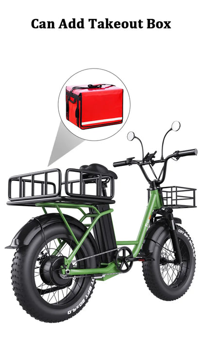 Wholesale Cargo Ebike 1000W Long Range City Ebike Fat Tire Electric Delivery Bike E Bicycle