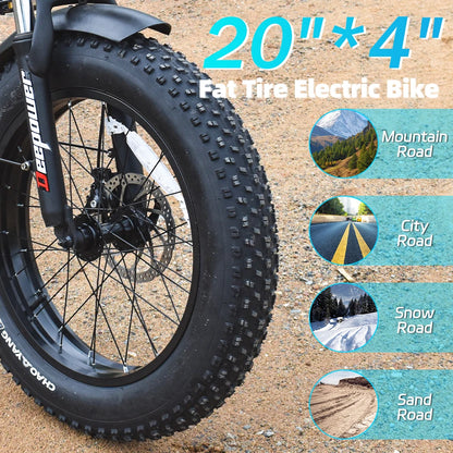 G20pro ebike 2000w 48V 25AH Electric bike 20 Inch Fat Tire Mountain Electric Bike Folding Electric Bicycle Adult electric bike