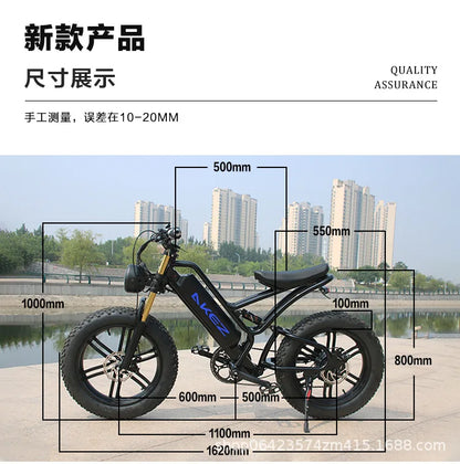 2024 Bike Mountain Beach Moped EBike Aluminum Alloy Suspension Fork Road Snowmobile for adults