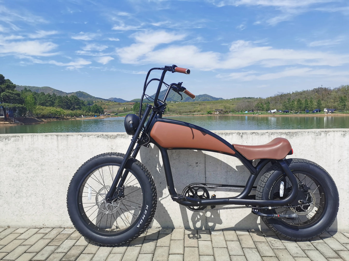 electric vintage bicycle vintage 1000W E Bike 24" Fat Tire Offroad Electric Bicycle Long Range  Beach Snow  Bike Moped for Adult