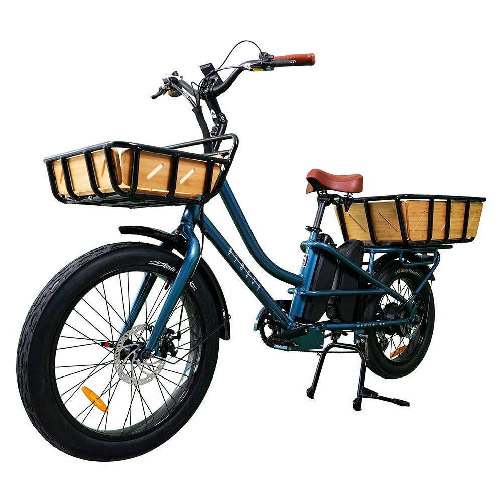 2023 2wheel powerful electric cargo bike 48v 750w 30ah dual battery long range  electric food delivery cargo ebike