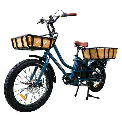 2023 2wheel powerful electric cargo bike 48v 750w 30ah dual battery long range  electric food delivery cargo ebike