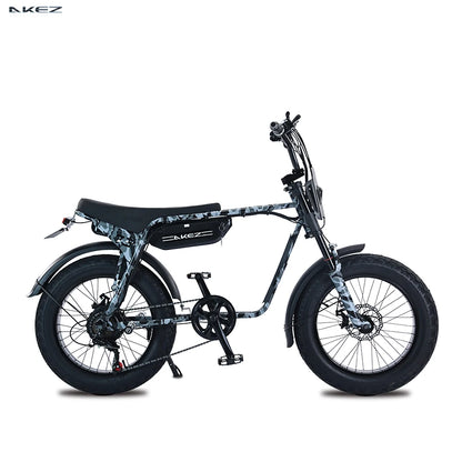 20Inch Electric Bike for Mens and Women 750W Motor 4.0 Fat Tire 48V 13AH Removable Battery Beach Snow  Ebicycle Long Range Ebike